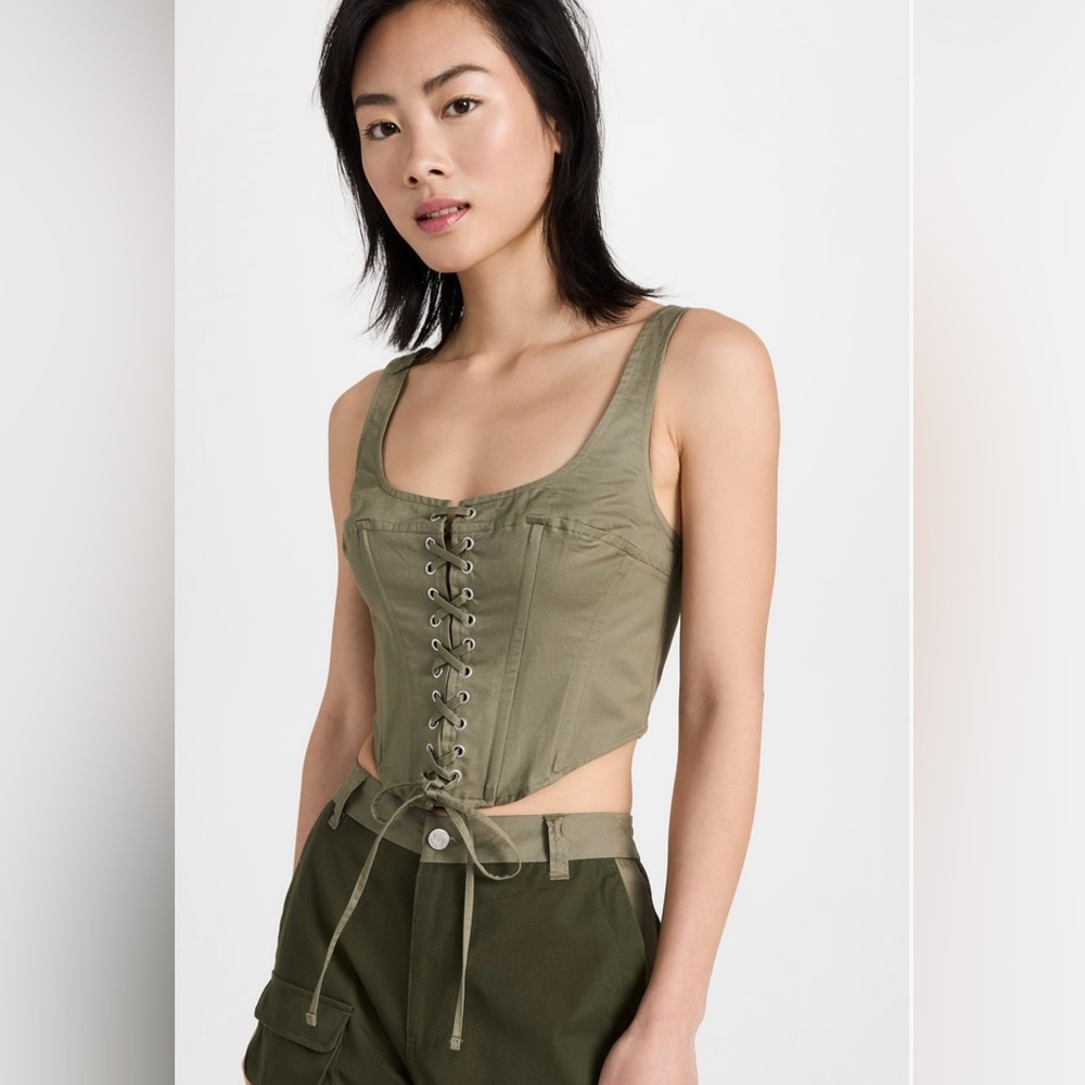 AFRM Campbell Lace Up Corset Top